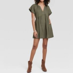 Linen Blend Dress